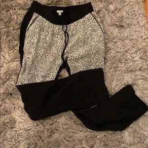 Intermix Silk Relaxed Drawstring Pants, Size L